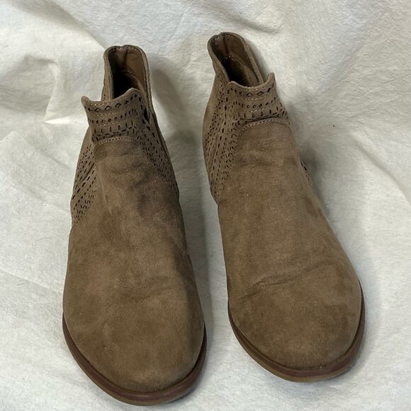 MIA‎ Jayden Pull On Bootie Ankle Boot Taupe Brown Size 7 Country Western Heel - Picture 4 of 10